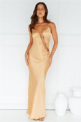 About A Girl Maxi Dress Gold