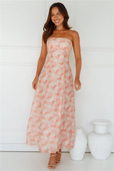 Greta Strapless Maxi Dress Pink