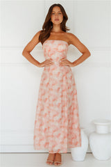 Greta Strapless Maxi Dress Pink