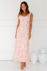 Liliana Off Shoulder Maxi Dress Peach