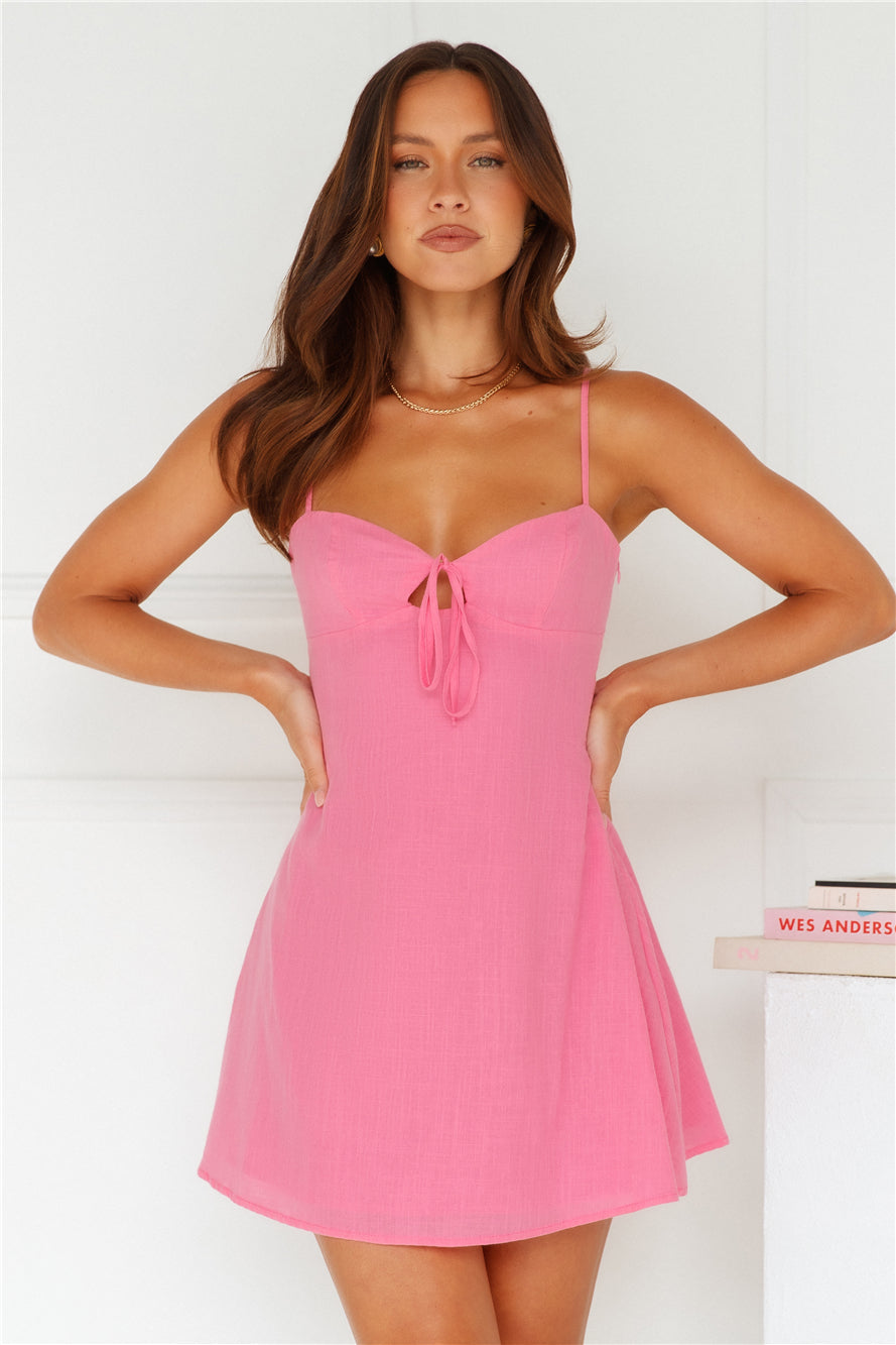 Beach Day Mini Dress Pink