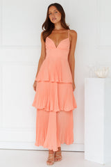 Fashionably Ever After Maxi Dress Peach