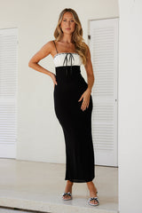 Lovers Romance Mesh Maxi Dress Black