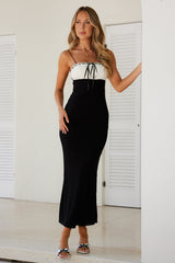 Lovers Romance Mesh Maxi Dress Black