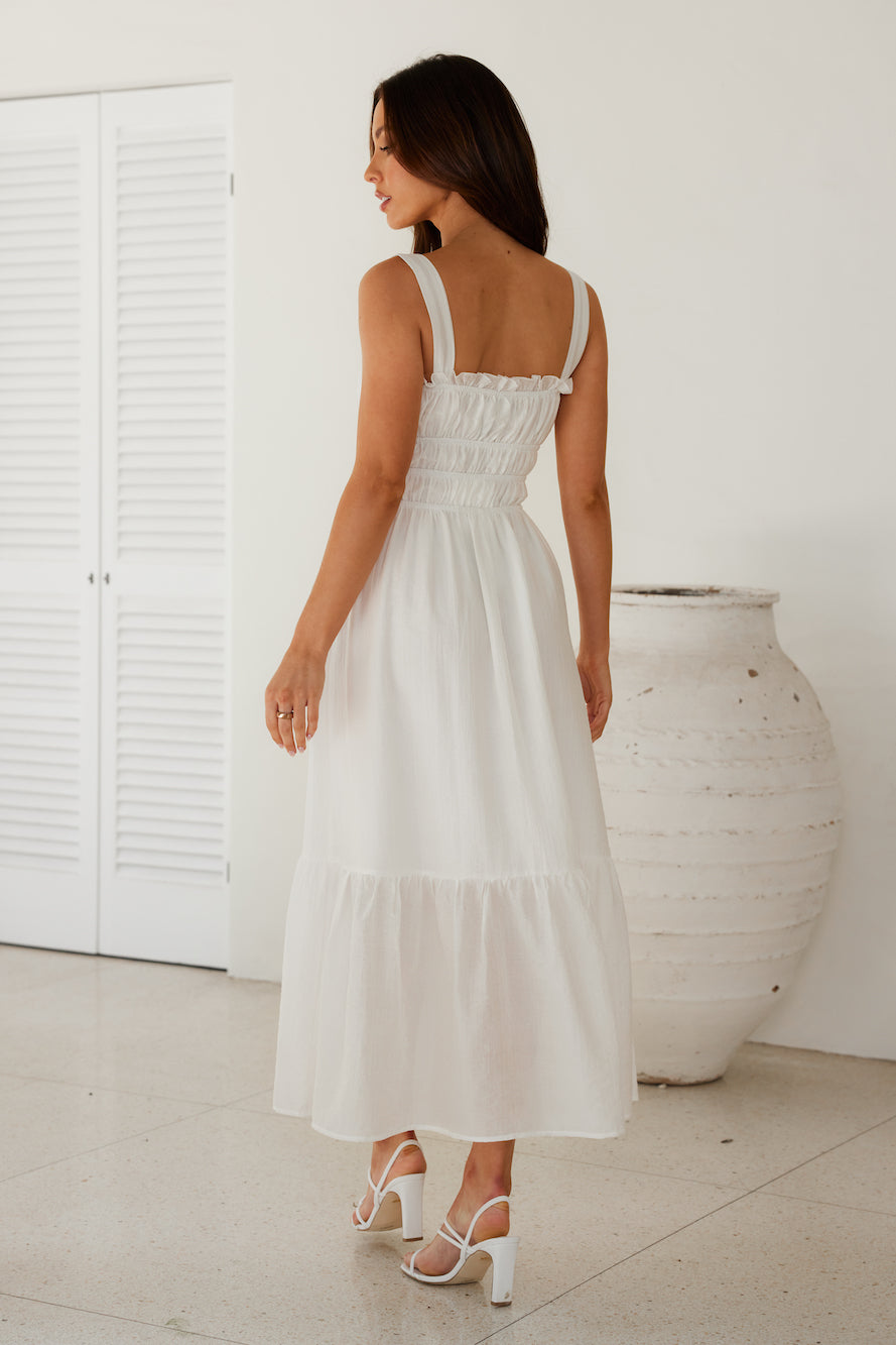 Bondi Beach Midi Dress White