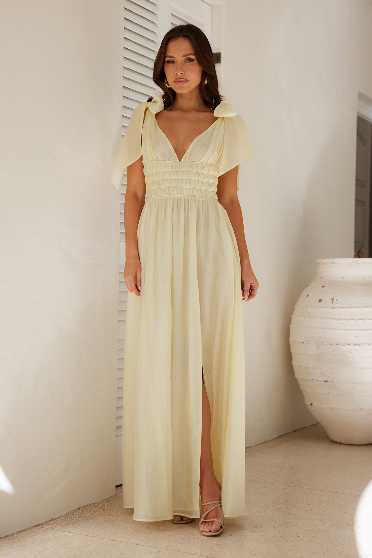 Eyes Of A Goddess Maxi Dress Yellow