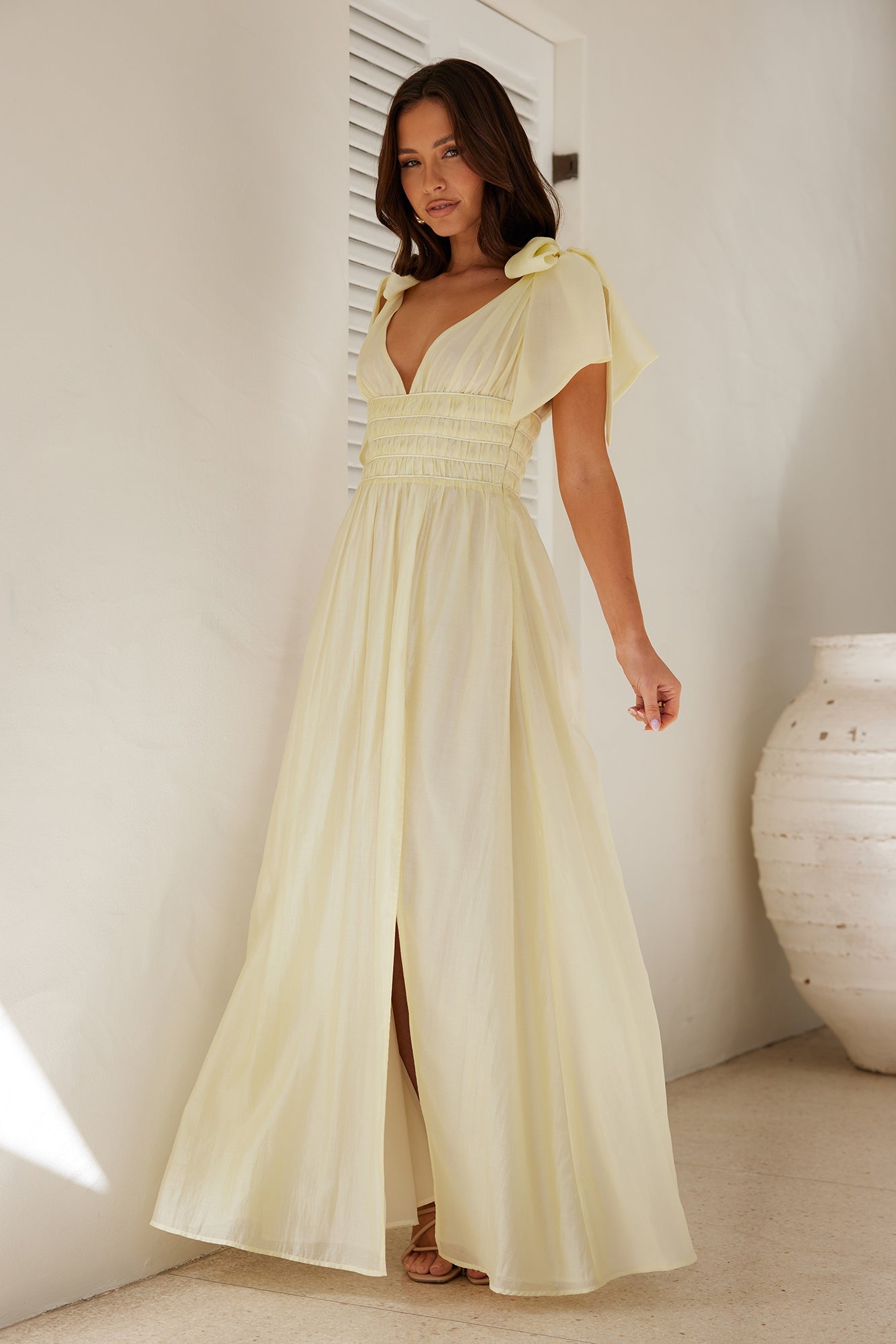 Eyes Of A Goddess Maxi Dress Yellow