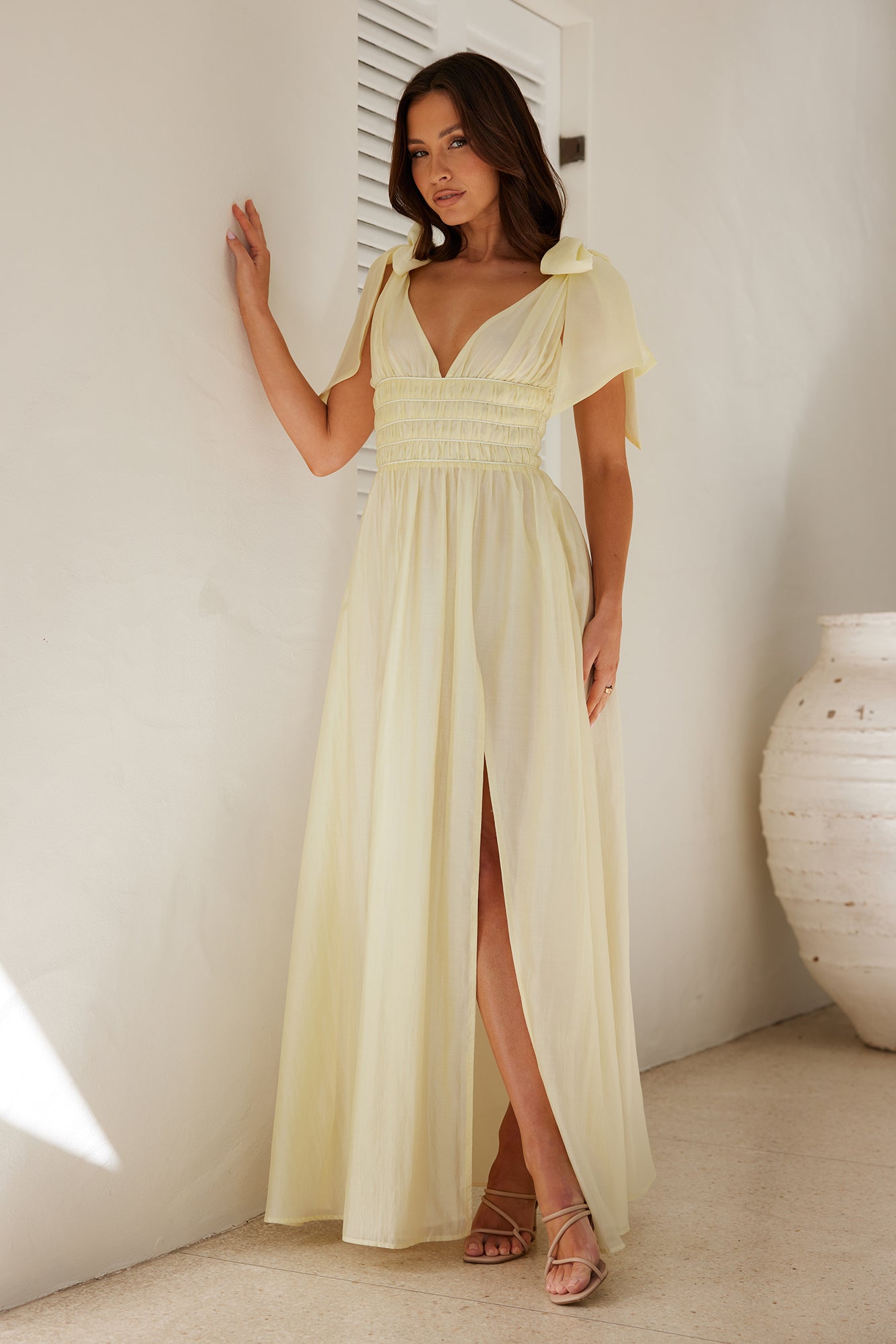 Eyes Of A Goddess Maxi Dress Yellow