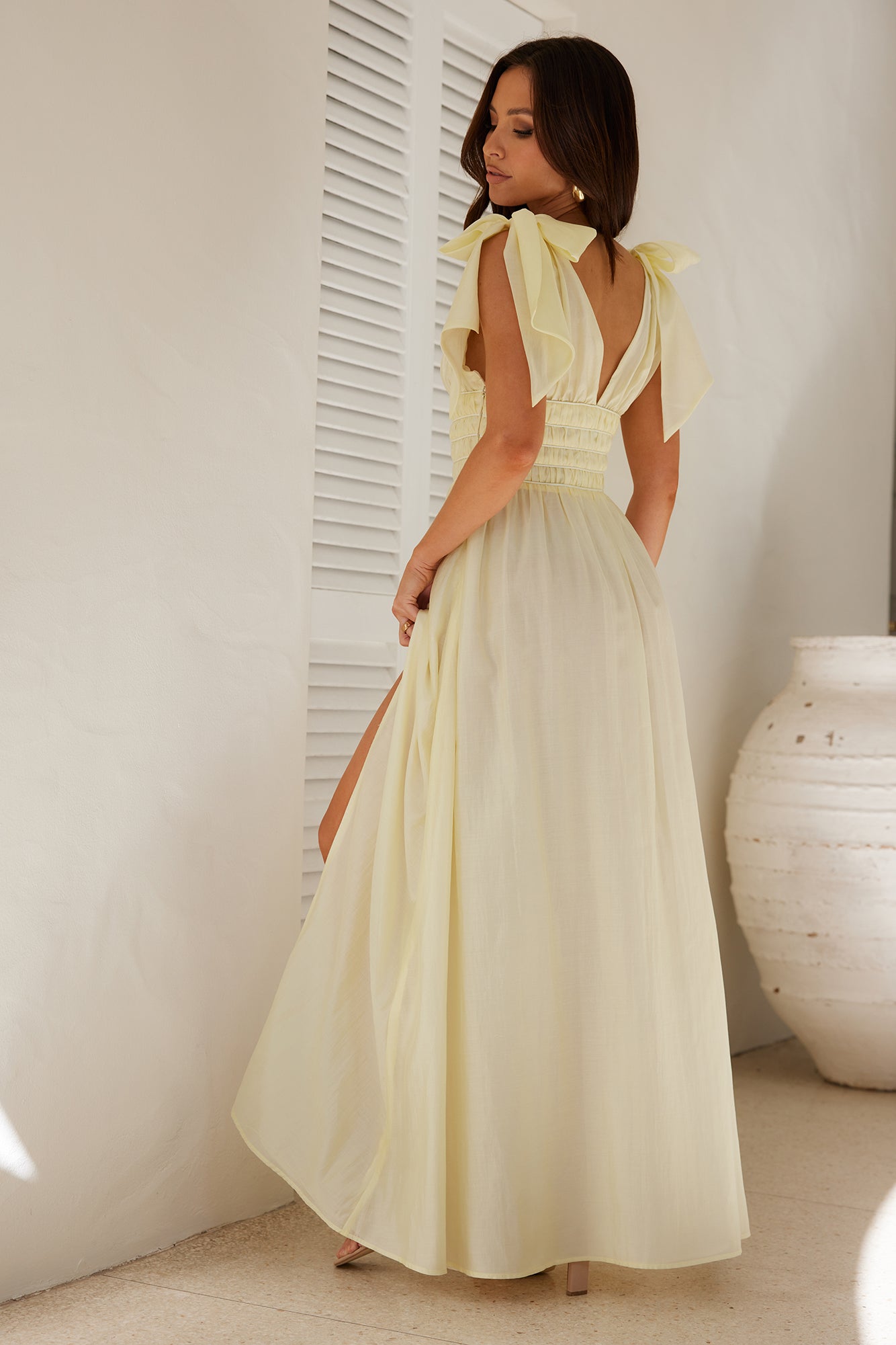 Eyes Of A Goddess Maxi Dress Yellow