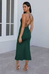 Climb to New Heights Midi Dress Green