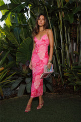 Let's Adventure Mesh Maxi Dress Pink