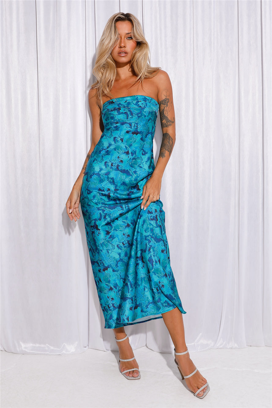 Highway To Heaven Maxi Dress Green Blue