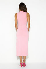 Fortune Fever Midi Dress Pink