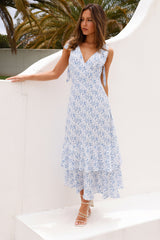 Chasing Blooms Maxi Dress Blue