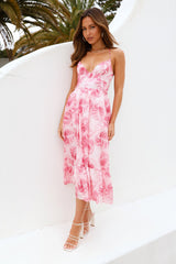 Don't Hold Back Midi Dress Pink