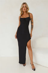 Her Own Muse Mesh Maxi Dress Black